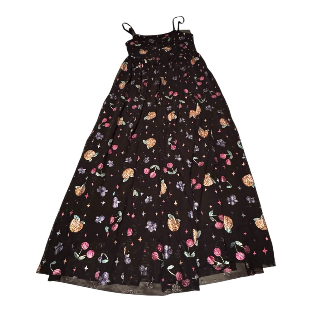 Blackmilk XS - NWT -foil, maxi dress black spaghetti straps